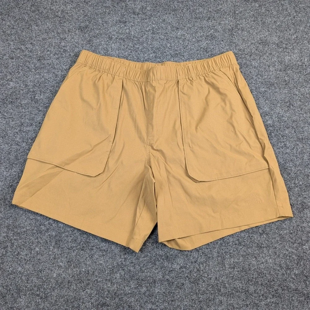 The North Face Mens Class V Belted Shorts Tan Utility Cargo Ripstop Large NWT